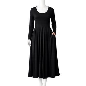 24Seven Black Fit & Flare Pocket Dress - Size XL - NWOT